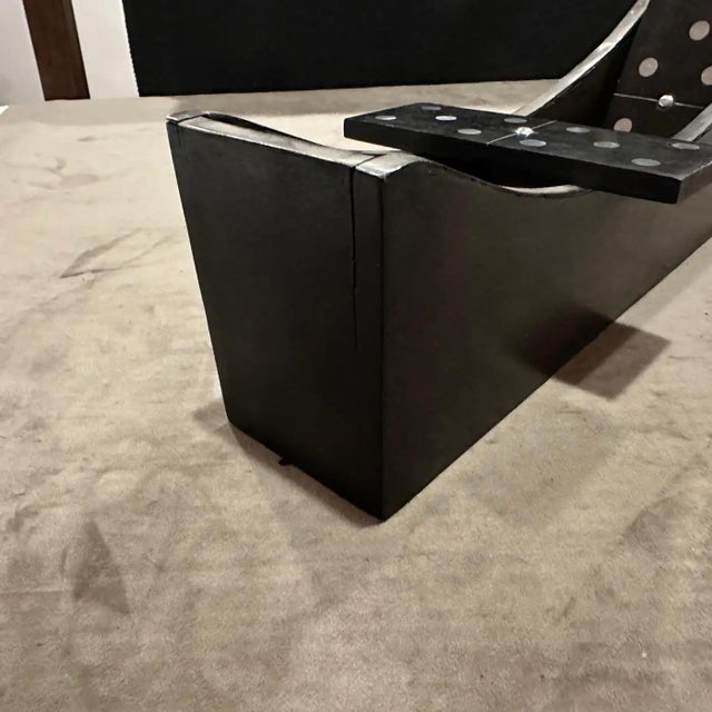 1990s Modern Luxury Wood and Silver Plated Italian Domino Table Game For Sale - Image 10 of 13