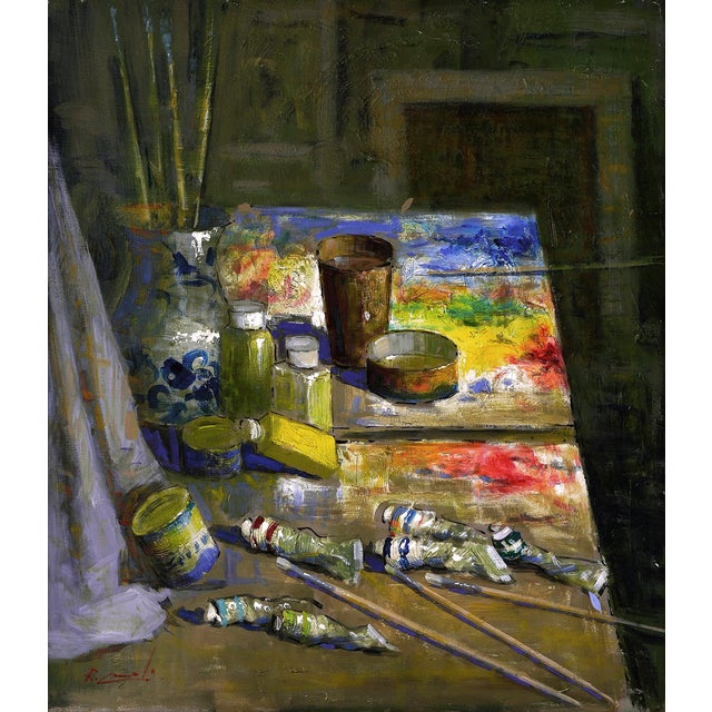 Renato Criscuolo, La Tavolozza, Oil on Canvas For Sale