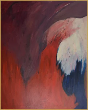 Vintage Oversized Abstract Expressionist Painting "Summer Heat" New York School 1988
