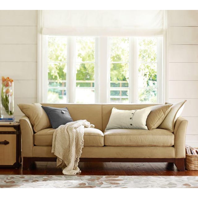 Pottery Barn Greenwich Suede 3 Seater 86