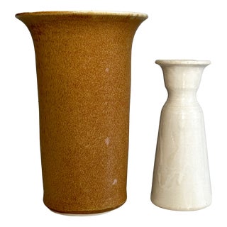 Vintage Hand-Thrown Studio Ceramic Vases, Germany, 1980s, Set of 2 For Sale