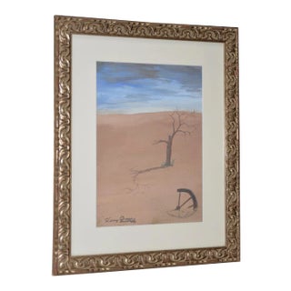 Harry Gottlieb Surreal Landscape Painting C.1940s For Sale