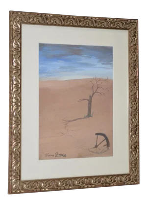 Harry Gottlieb Surreal Landscape Painting C.1940s