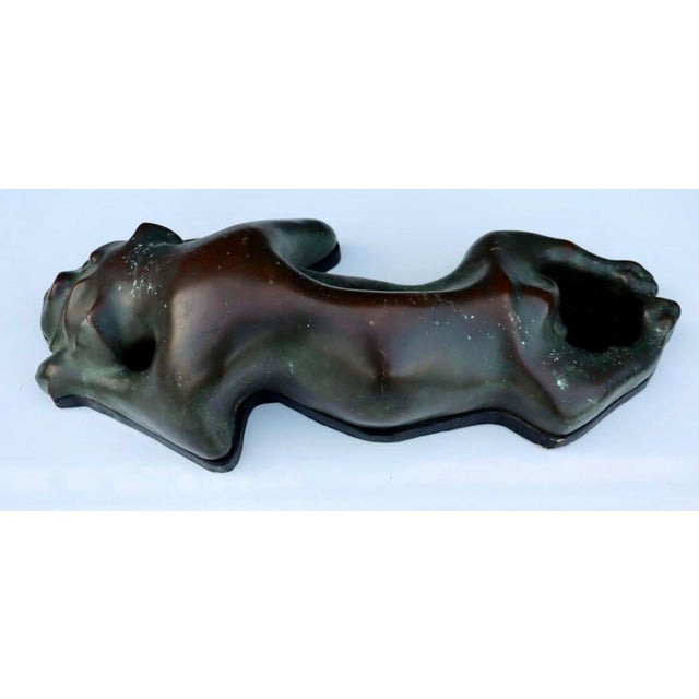 Colin Webster Watson, Large Bronze Modernist Biomorphic Sculpture Sleeping Dog Colin Webster Watson, 1973 For Sale - Image 11 of 18