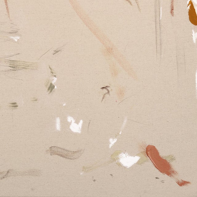 2020s Mr. Lawrence - Minimalist Abstract Painting on Natural Canvas Original Artwork by Taylour Martin For Sale - Image 5 of 9