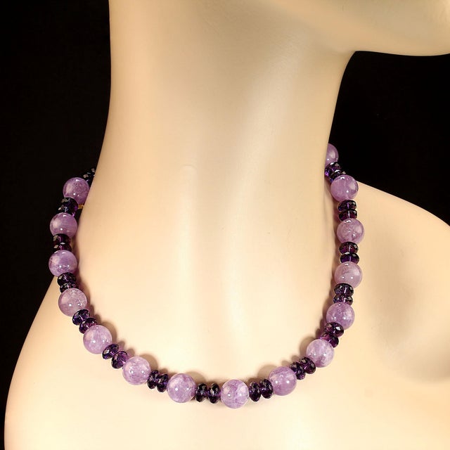 Ajd 17 Inch Amethyst and More Amethyst Necklace February Birthstone For Sale - Image 4 of 6