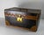 We are selling this great antique French leather document or Coffret box. This box has great look with two tone leather...