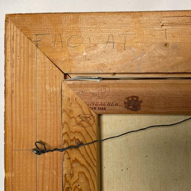 Textile Vintage B. Evans Impressionist Style Oil on Canvas Painting, European House For Sale - Image 7 of 12