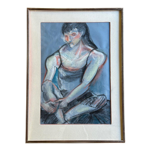 1990s Figurative Drawing by Sara Glenn #5, Framed