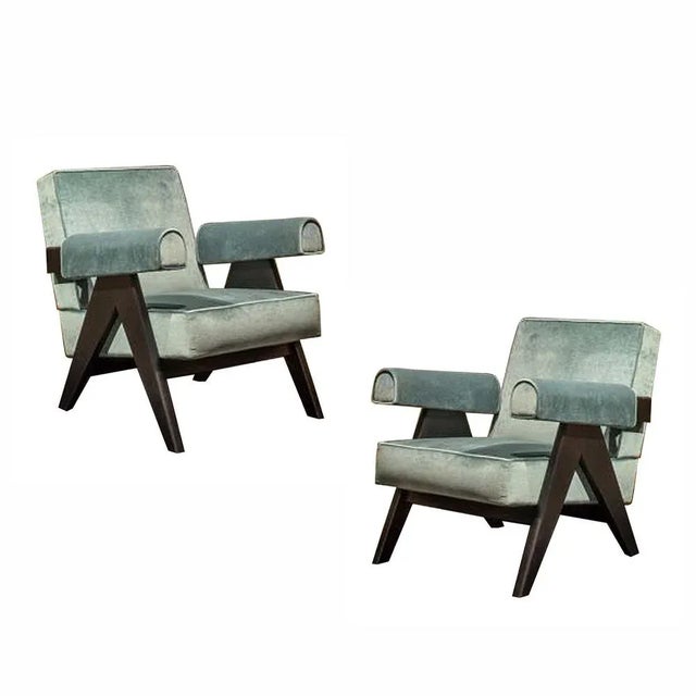 Cassina Set of 053 Capitol Complex Armchair by Pierre Jeanneret for Cassina For Sale - Image 4 of 9