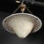 Daum Nancy Art Deco Basin Form Acid Etched Green Gold & White Glass Pendant Signed Daum For Sale - Image 4 of 16