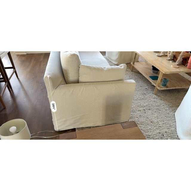 Rowe Slipcover Custom Designer Sofa- New For Sale - Image 11 of 11