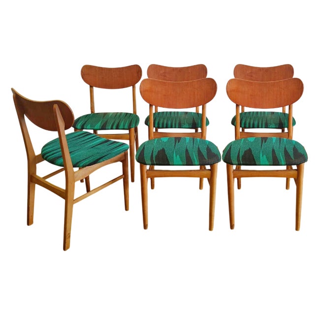 Vintage Danish Chairs, 1960s, Set of 6 For Sale