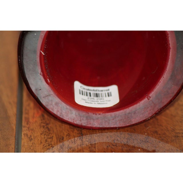 Vintage Crate & Barrel Studio Art Glass Candle Holder / Vase For Sale - Image 6 of 6