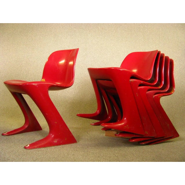 Z Chairs by Ernst Moeckel & Siegfried Mehl for VEB Petrochemisches Kombinat Schwedt, 1960s, Set of 6 For Sale - Image 9 of 11