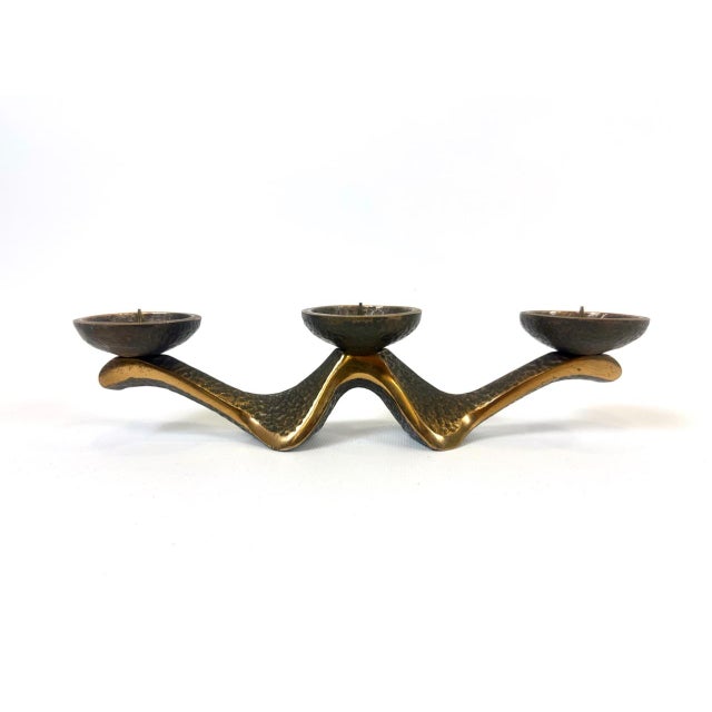 Brutalist Bronze Candleholder, 1970s For Sale - Image 12 of 12