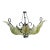 Myran Allan Luxury Lighting Murano Green Art Glass Leaf Chandelier For Sale