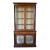 English Regency Mahogany Bookcase China Cabinet With Brass Lattice Doors For Sale