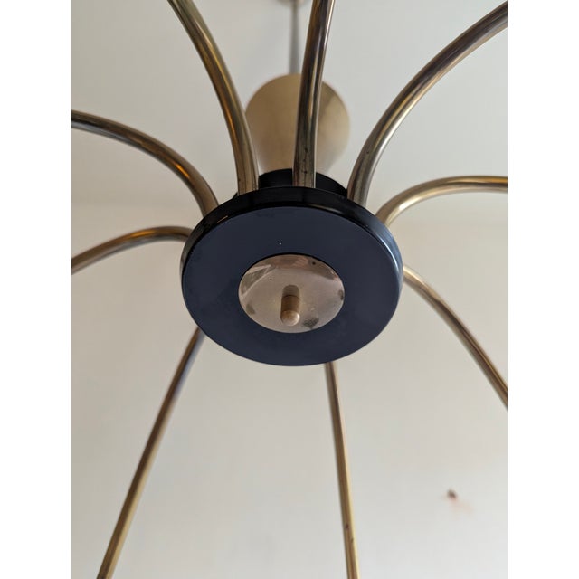 Mid-Century Modern Nine-Light Pendant Light from LBL Germany, 1950s For Sale - Image 3 of 11