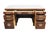Baker Furniture Burled Walnut Asian Ming Chinoiserie 60" Executive Office Desk For Sale In Kansas City - Image 6 of 12