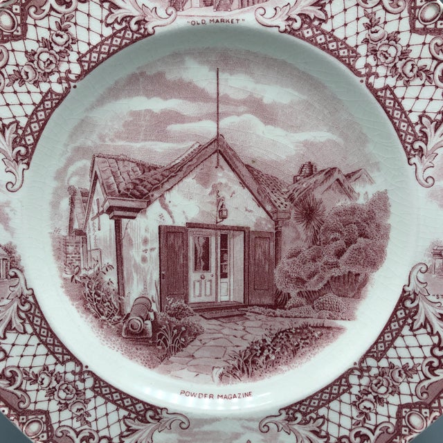 1st Edition China Hall Charleston Scene Plate For Sale - Image 10 of 11