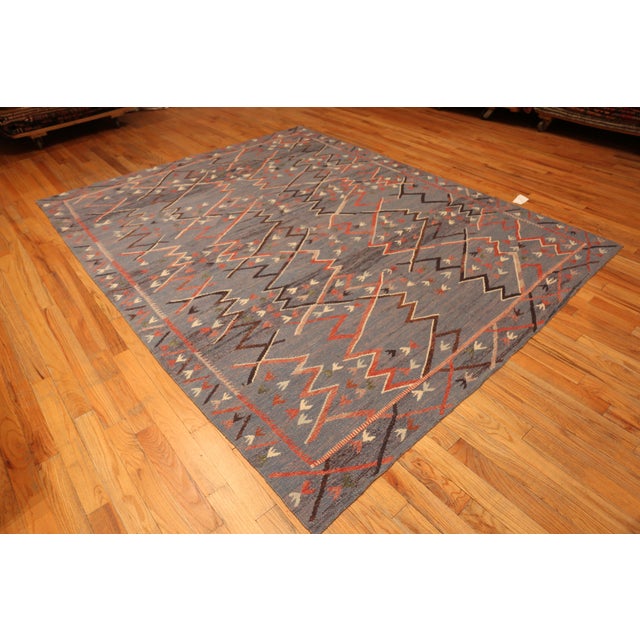 Abstract Modern Contemporary Swedish Kilim Rug, Country of Origin: Central Asia, Circa Date: Modern