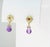 Purple Rose Flower Earrings Studs- Set of 2 For Sale - Image 8 of 10