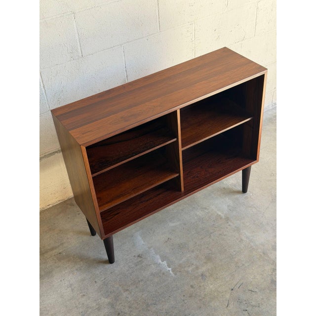Vintage Danish Rosewood Bookcase Shelf Scandinavian Modern Display Cabinet For Sale - Image 9 of 9