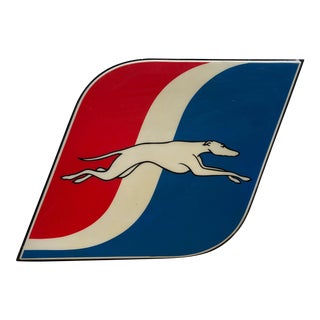 Vintage 1960s Greyhound Bus Sign For Sale