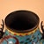 Blue Monumental Chinese Cloisonné "Deer & Crane" Vase With Bronze Deer Handles - 13.7 LBS For Sale - Image 8 of 9