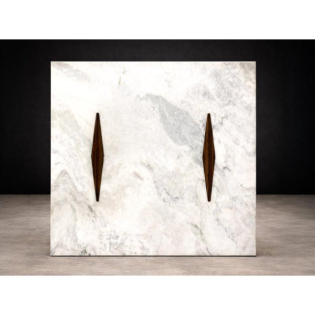 Jorge Zalszupin Limestone Coffee Table by Jorge Zalszupin, Rosewood & Marble, Brazil, 1959 - Lot 553A For Sale - Image 4 of 16