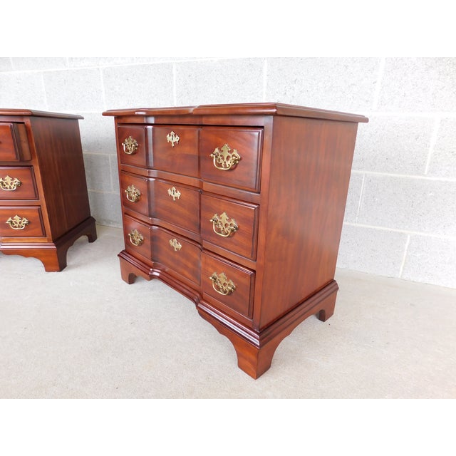 Superior Furniture Co. Goddard Block Front Style Nightstands - A Pair For Sale - Image 9 of 18