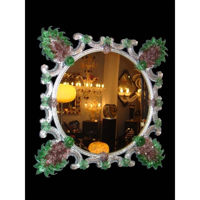 Fratelli Barbini - Green Venetian Mirror For Sale - Image 4 of 7
