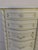 French Shabby Chic Painted Carved Tall Narrow Lingerie Jewelry Chest 6406 For Sale - Image 14 of 18