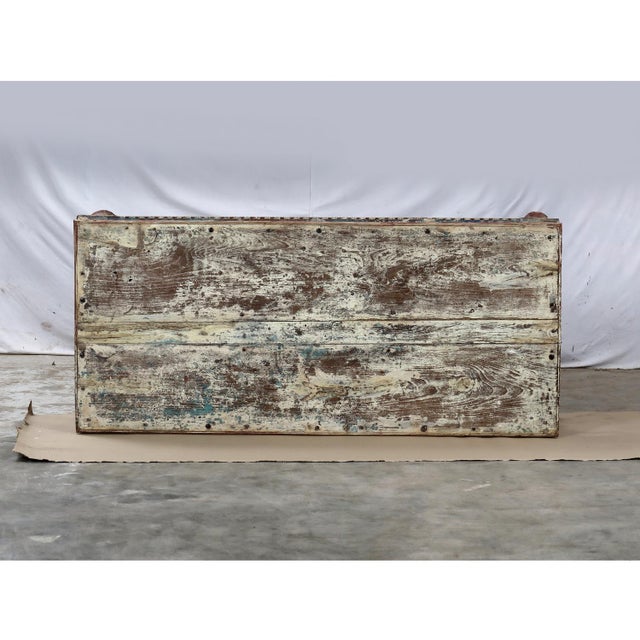 Antique Indian Painted Teakwood Low Table, C. 1880-1900 For Sale - Image 4 of 7