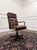 Wood English Chesterfield Office Chair in Burgundy For Sale - Image 7 of 8