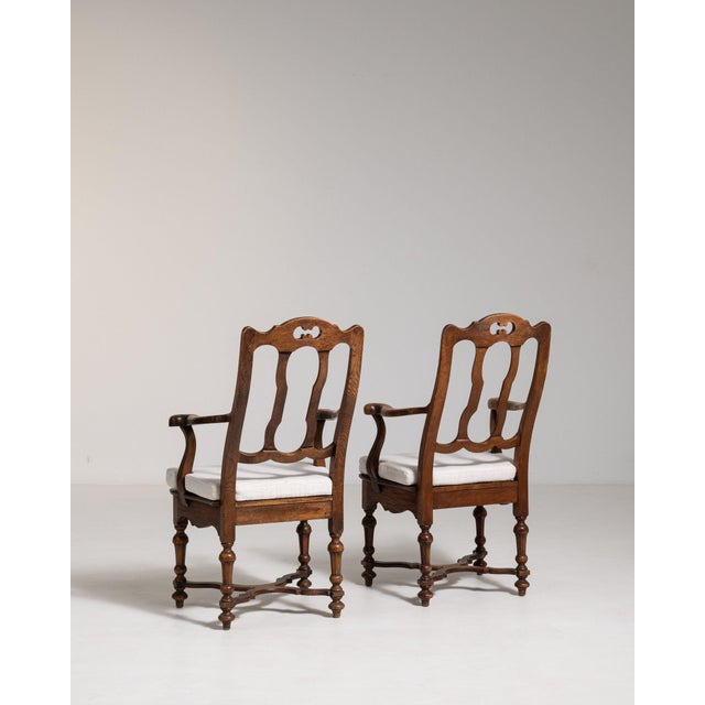 Wood 19th Century France Baroque Brown Wood Lounge Chair For Sale - Image 7 of 11