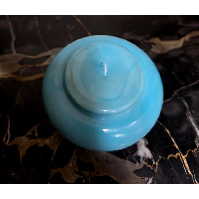 Glass Moser French Opaline Glass Powder Jar For Sale - Image 7 of 7