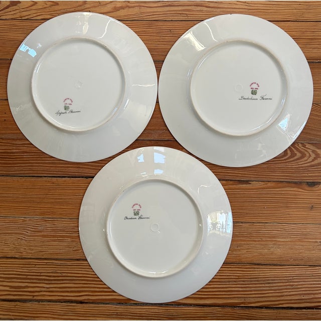 Late 19th Century Set of 10 Antique T&v Limoges Hand-Painted Orchid Cabinet Plates for Ovington Bros., Circa 1895 For Sale - Image 5 of 12
