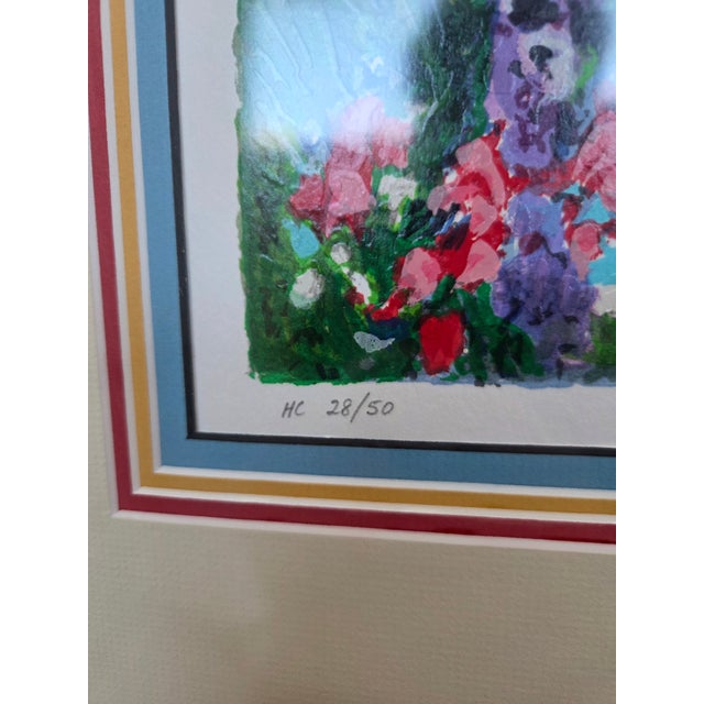 Arkady Ostritsky Tulipe Rouge Hand Signed Limited Edition 28/50 Hand Embellished Serigraph For Sale - Image 9 of 14