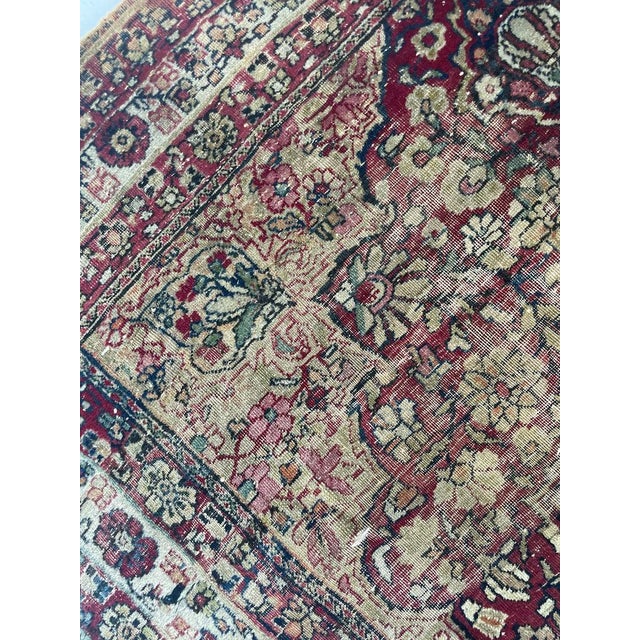 Antique Persian Sage Green Kermanshah Rug 4.3 x 5.7 For Sale - Image 16 of 16