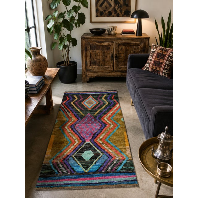 Vintage Afghan Tribal Rug, 2010s For Sale - Image 4 of 12