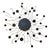 Sculptural Metal Sunburst Mirror With Convex Center For Sale In Dallas - Image 6 of 7