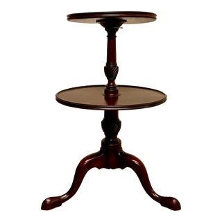 Early 19th Century English Mahogany Two-Tier Dumbwaiter For Sale