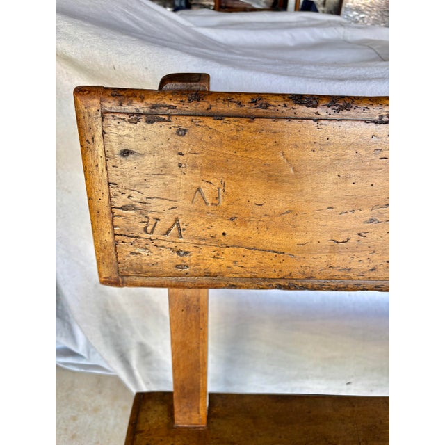 Late 19th Century Italian Walnut Bench For Sale - Image 6 of 12