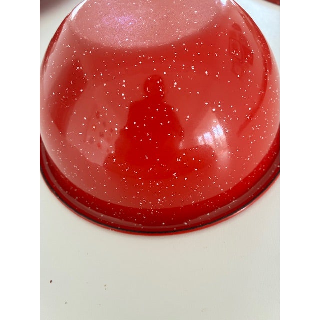 2010s Pottery Barn Enamel Dinner Set of 10 Plates and Bowls For Sale - Image 5 of 7