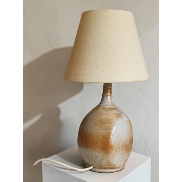 Vintage Sandstone Table Lamp, 1960 For Sale - Image 3 of 11