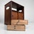 Brown Japanese Wooden Cabinet with Sliding Doors and Display, 1920s For Sale - Image 8 of 12