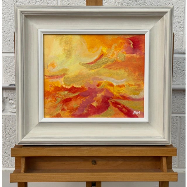 Abstract Expressionism using Red, Orange, Yellow & Gold by Contemporary Artist 2025 For Sale - Image 6 of 12