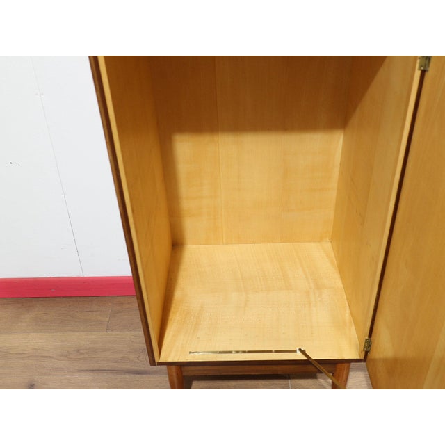 Brown Mid Century Modern Vintage Teak Single Armoire Wardrobe by White and Newton Danish Style For Sale - Image 8 of 15
